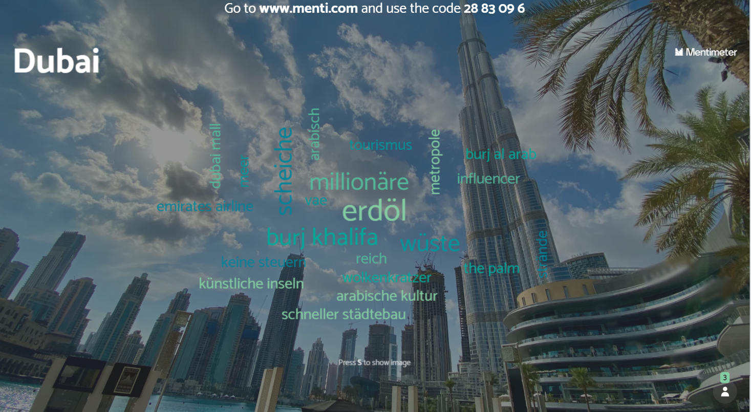 Dubai Wordcloud Mentimeter